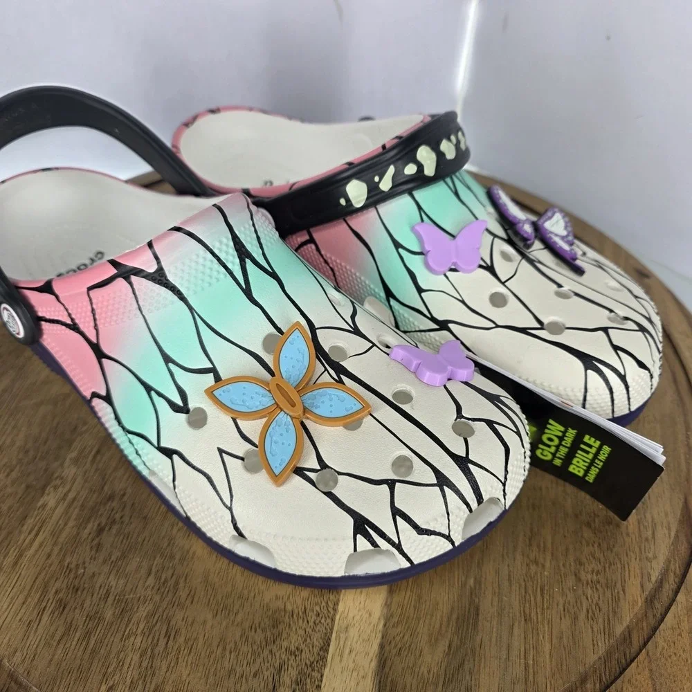 NWT Crocs x Demon Slayer Classic‎ Clog Shinobu Kocho Men Sz 11 Sandal 211412-90H